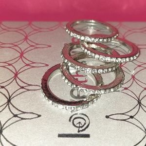 5-stack Silver Rings